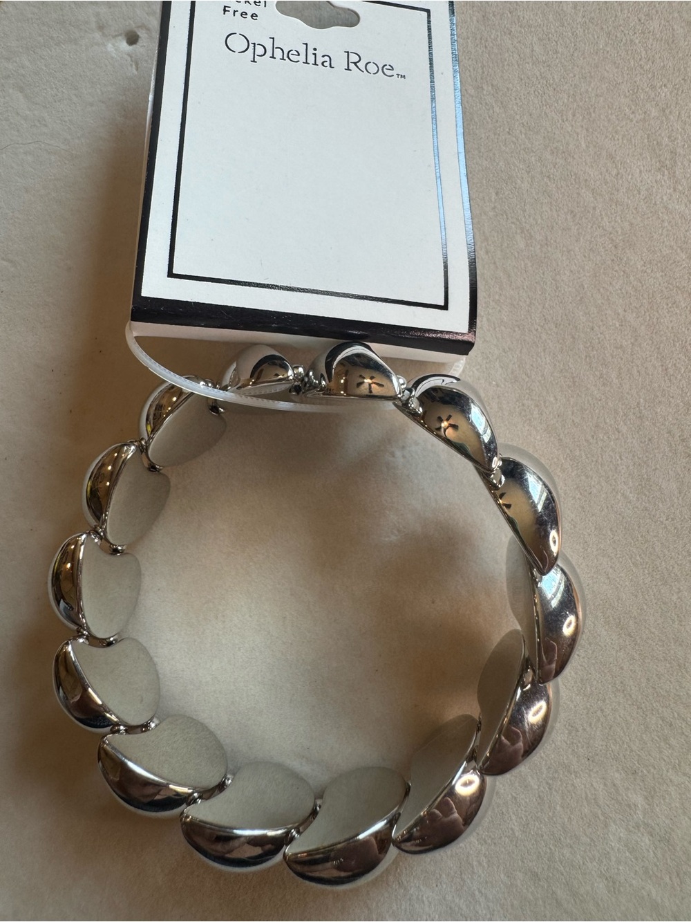 NWT Ophelia Roe Silver Link Stretch Bracelet
